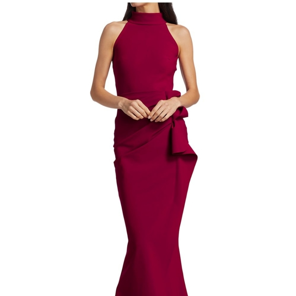 Chiara Boni Burgundy Maxi Dress